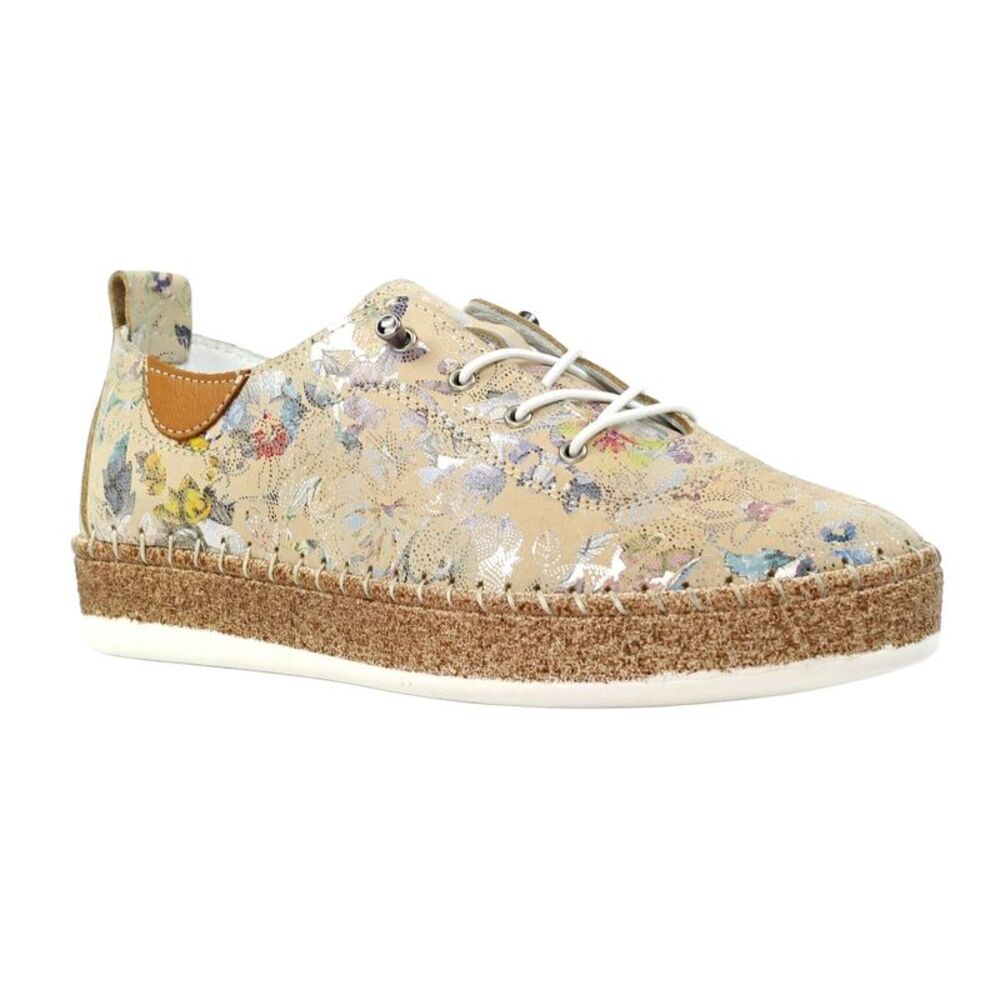 Lunar Womens/Ladies Iva Leather Sneakers / Cream